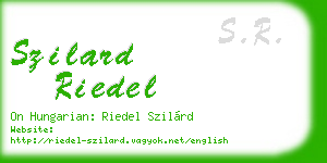 szilard riedel business card