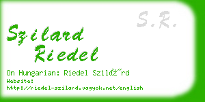 szilard riedel business card